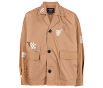 Hemdjacke mit grafischem Print