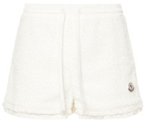 Tweed-Shorts mit Logo-Patch