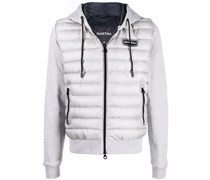 Sweatshirtjacke mit Dauneneinsätzen