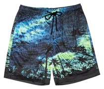 tropical-print deck shorts