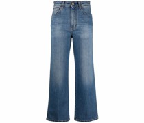 Schlagjeans mit hohem Bund