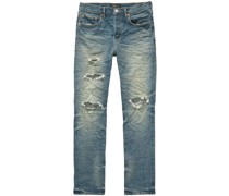 Gerade Jeans mit Distressed-Detail