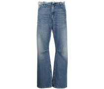 Ausgefranste Straight-Leg-Jeans