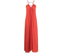 Gerafftes Kleid mit Cut-Out