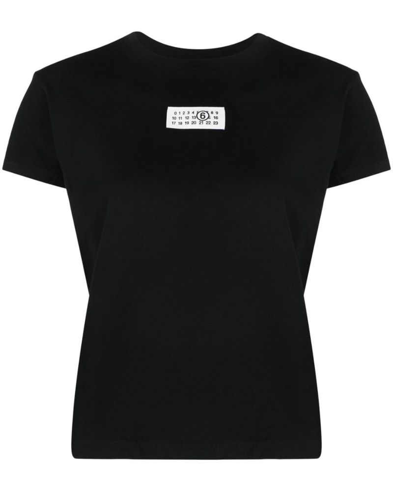 Maison Margiela Damen T-Shirt mit Nummern-Patch