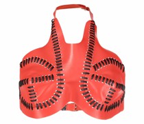 Bustier-Top aus Leder