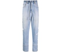 Tapered-Jeans mit Kordelzug