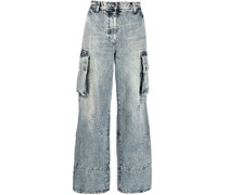 Weite High-Waist-Jeans
