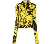 Poloshirt mit Blumen-Print