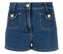 Jeans-Shorts mit Teddy-Knöpfen