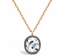 18kt Rotgoldhalskette mit Diamanten