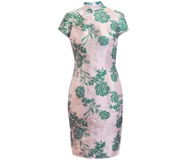 Geblümtes Jacquard-Kleid