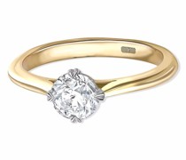 18kt Gelbgoldring mit Diamanten