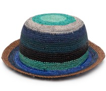 stripe-detail raffia sun hat
