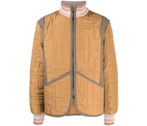 Gefütterte Jacke mit Kontrasteinsätzen