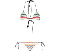 Neckholder-Bikini mit grafischem Print