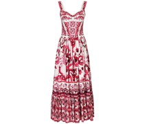 Trägerkleid mit Majolica-Print