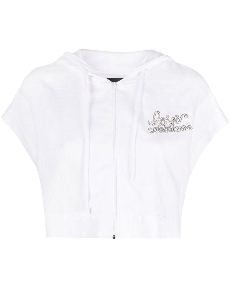 Moschino Damen Tanktop mit Logo-Stickerei