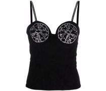 Bluse mit Kristallen