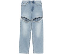 Gerade Jeans mit Cut-Outs