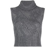 Rollkragenpullover im Metallic-Look