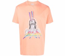 T-Shirt mit Regenbogen-Print
