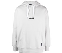 Bestickter Hoodie mit tiefen Schultern