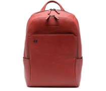 Rucksack aus Leder mit Logo