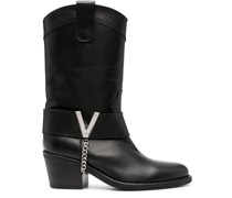 Stiefel mit Logo-Schild