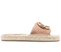 Pantoletten mit Espadrille-Sohle