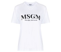 T-Shirt mit Logo-Stickerei