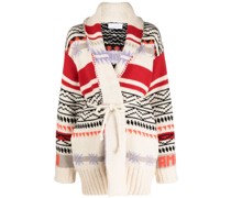 Cardigan mit Intarsienmuster