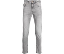 Skinny-Jeans mit Logo-Print