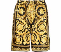 Shorts aus Seide mit Barocco-Print