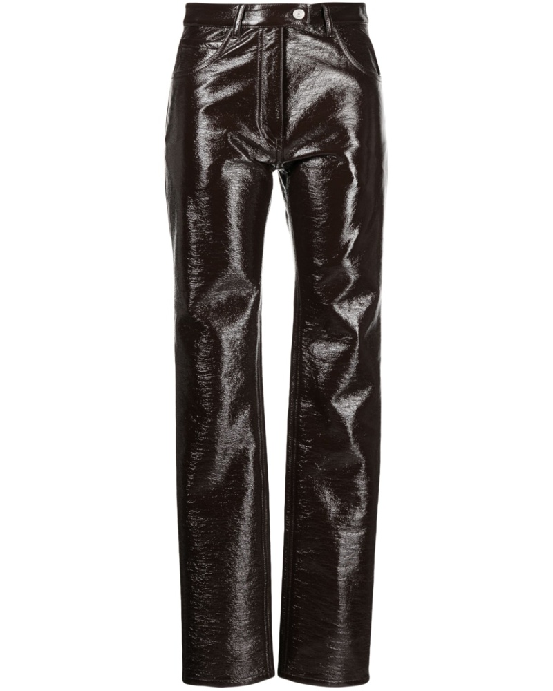 Courrèges Damen Halbhohe Vinyl-Hose