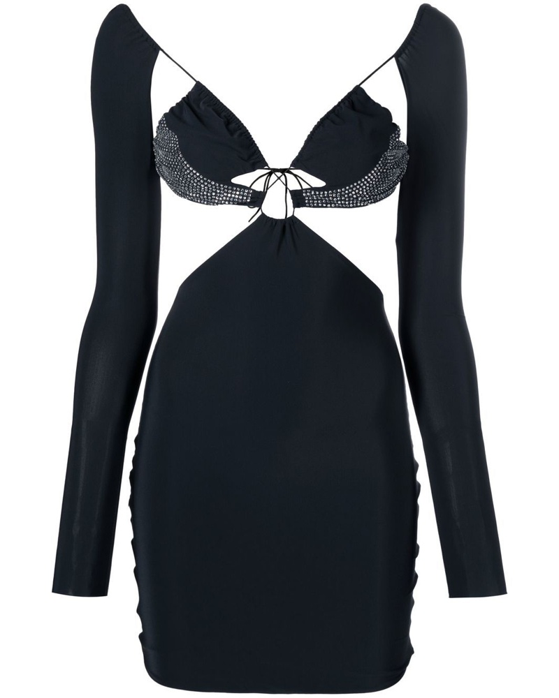 Amazuìn Damen Minikleid mit Cut-Out