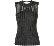 Gestricktes Top mit Flechtdetails