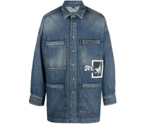 Jeansjacke mit Logo-Patch