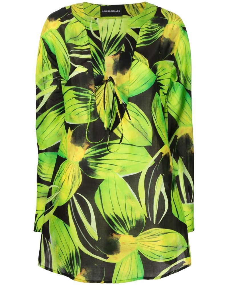 Louisa Ballou Damen Minikleid mit Blumen-Print JV7964 Louisa Ballou Damen Minikleid mit Blumen-Print JV7964