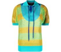 Gestricktes Poloshirt mit Streifen