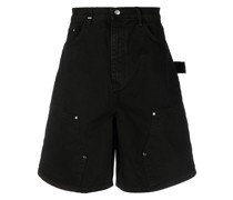 wide-leg denim shorts