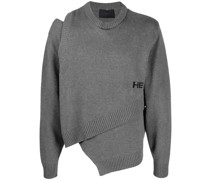 Intarsien-Pullover mit Logo