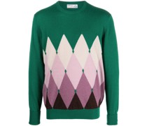 Kaschmirpullover mit Argyle-Muster