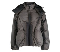 Gefütterte Jacke mit Bleach-Effekt