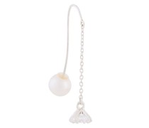E.M. crystal and pearl drop chain earring
