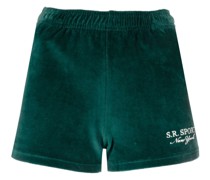Velours-Shorts mit Logo