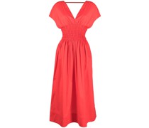 Minikleid mit gesmokter Taille