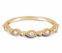 14kt Jasmin Gelbgoldring mit Diamanten