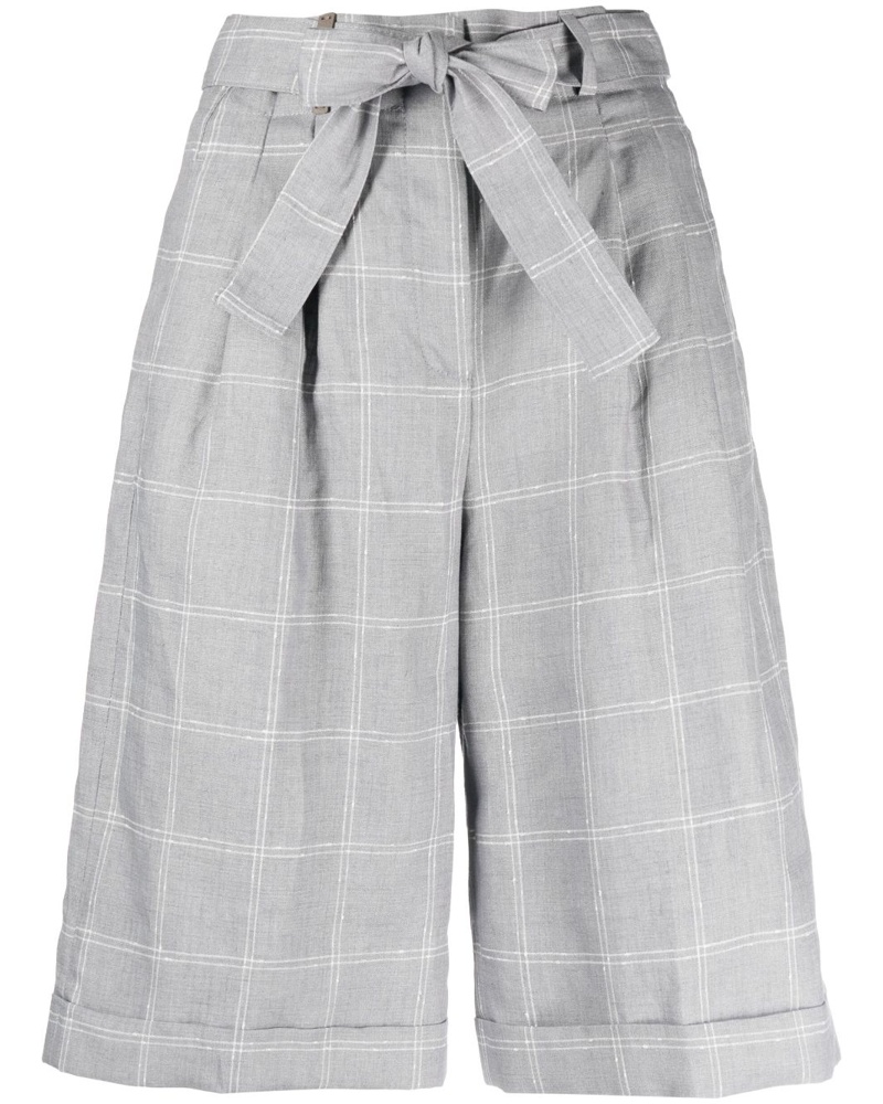 Peserico Damen Karierte Shorts Peserico Damen Karierte Shorts