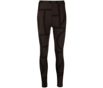 Leggings mit Monogramm-Print